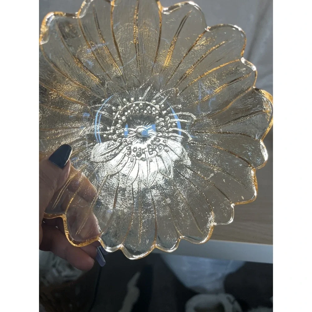 Vintage Amber Iridescent Sunflower, 7